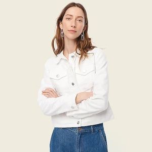 J Crew white denim jacket/jean jacket/white jean/white jean jacket